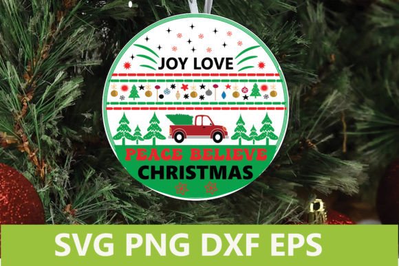 Christmas Sign SVG - Joy Love Peace Be Review