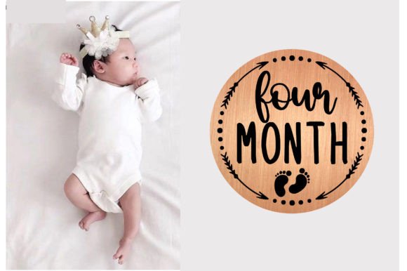 Four Month Baby Milestone SVG Design Review