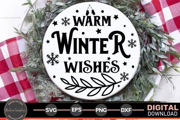 Warm Winter Wishes Christmas Sign SVG Review